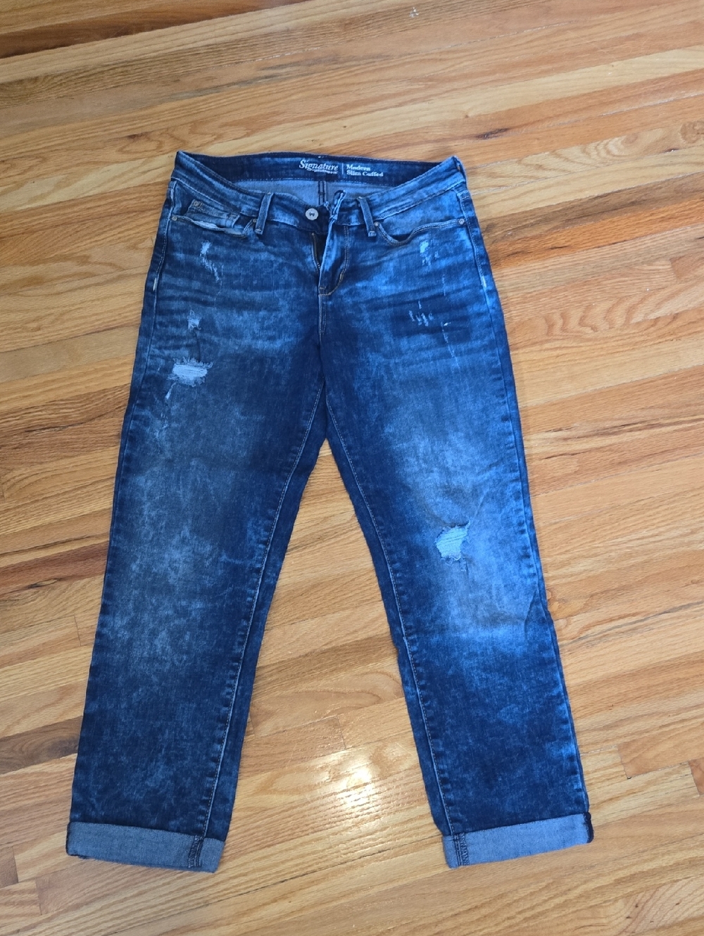 Acid Washed Boyfriend Jeans